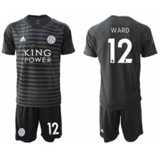 Leicester City #12 Ward Black Goalkeeper Soccer Club Jersey