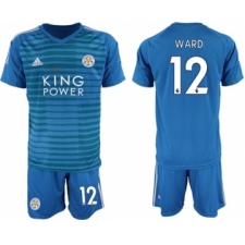 Leicester City #12 Ward Blue Goalkeeper Soccer Club Jersey