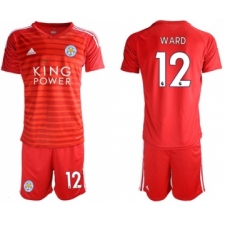 Leicester City #12 Ward Red Goalkeeper Soccer Club Jersey