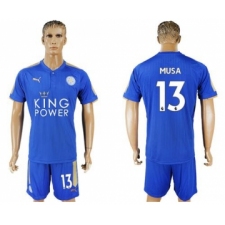 Leicester City #13 Musa Home Soccer Club Jersey