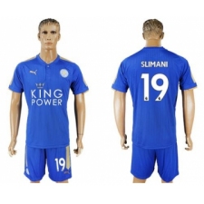 Leicester City #19 Slimani Home Soccer Club Jersey
