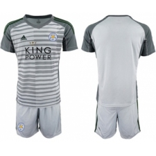 Leicester City Blank Grey Goalkeeper Soccer Club Jersey