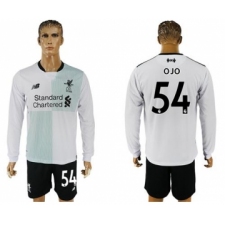 Liverpool #54 OJO Away Long Sleeves Soccer Club Jersey