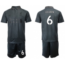 Liverpool #6 Lovren Black Soccer Club Jersey