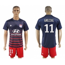 Lyon #11 Ghezzal Away Soccer Club Jersey