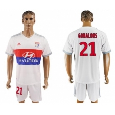 Lyon #21 Gonalons Home Soccer Club Jersey