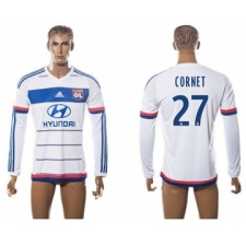 Lyon #27 Cornet Home Long Sleeves Soccer Club Jersey