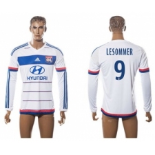 Lyon #9 Lesommer Home Long Sleeves Soccer Club Jersey
