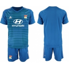 Lyon Blank Blue Goalkeeper Soccer Club Jersey