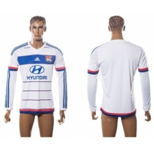 Lyon Blank Home Long Sleeves Soccer Club Jersey