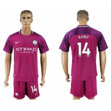 Manchester City #14 Bony Away Soccer Club Jersey