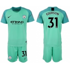 Manchester City #31 Ederson Green Goalkeeper Soccer Club Jersey