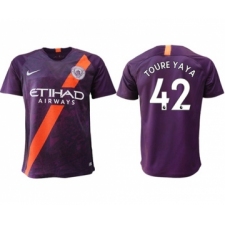 Manchester City #42 Toure Yaya Third Soccer Club Jersey