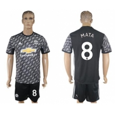 Manchester United #8 Mata Black Soccer Club Jersey