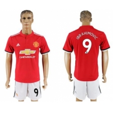 Manchester United #9 Ibrahimovic Red Home Soccer Club Jersey