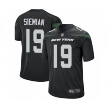 Men's New York Jets #19 Trevor Siemian Game Black Alternate Football Jersey
