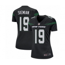 Women's New York Jets #19 Trevor Siemian Game Black Alternate Football Jersey