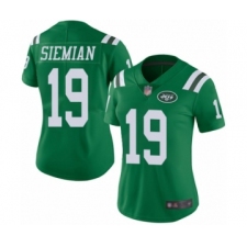 Women's New York Jets #19 Trevor Siemian Limited Green Rush Vapor Untouchable Football Jersey