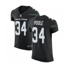 Men's New York Jets #34 Brian Poole Black Alternate Vapor Untouchable Elite Player Football Jersey