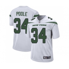 Men's New York Jets #34 Brian Poole Game White Football Jersey