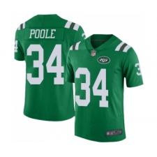 Men's New York Jets #34 Brian Poole Limited Green Rush Vapor Untouchable Football Jersey