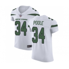Men's New York Jets #34 Brian Poole White Vapor Untouchable Elite Player Football Jersey