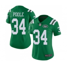 Women's New York Jets #34 Brian Poole Limited Green Rush Vapor Untouchable Football Jersey