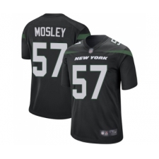 Men's New York Jets #57 C.J. Mosley Game Black Alternate Football Jersey