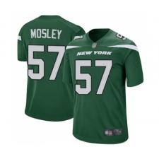 Men's New York Jets #57 C.J. Mosley Game Green Team Color Football Jersey