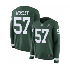 Women's New York Jets #57 C.J. Mosley Limited Green Therma Long Sleeve Football Jersey