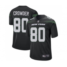Men's New York Jets #80 Jamison Crowder Game Black Alternate Football Jersey