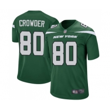 Men's New York Jets #80 Jamison Crowder Game Green Team Color Football Jersey