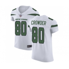 Men's New York Jets #80 Jamison Crowder White Vapor Untouchable Elite Player Football Jersey