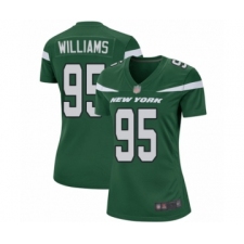 Women's New York Jets #95 Quinnen Williams Game Green Team Color Football Jersey