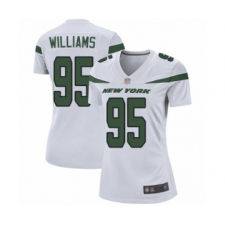 Women's New York Jets #95 Quinnen Williams Game White Football Jersey