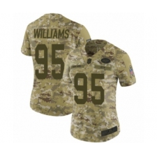Women's New York Jets #95 Quinnen Williams Limited Camo 2018 Salute to Service Football Jersey