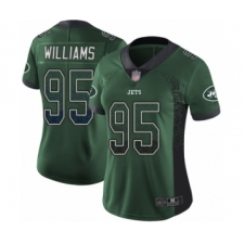Women's New York Jets #95 Quinnen Williams Limited Green Rush Drift Fashion Football Jersey