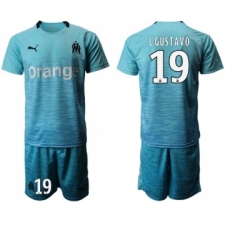 Marseille #19 L Gustavo Away Soccer Club Jersey