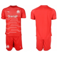 Marseille Blank Red Goalkeeper Soccer Club Jersey