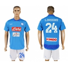 Naples #24 L.Insigne Blue Home Soccer Club Jersey