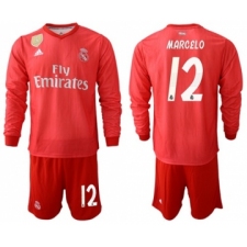 Real Madrid #12 Marcelo Third Long Sleeves Soccer Club Jersey