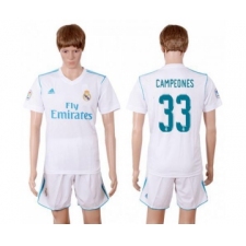 Real Madrid #33 Campeones Home Soccer Club Jersey