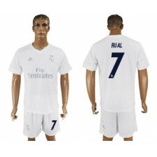Real Madrid #7 Rual Marine Environmental Protection Home Soccer Club Jersey