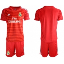 Real Madrid Blank Red Goalkeeper Soccer Club Jersey