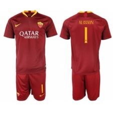 Roma #1 Alisson Red Home Soccer Club Jersey
