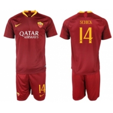 Roma #14 Schick Red Home Soccer Club Jersey