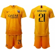 Roma #21 Gonalons Third Soccer Club Jersey
