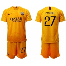 Roma #27 Pastore Third Soccer Club Jersey