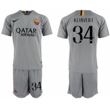 Roma #34 Kluivert Away Soccer Club Jersey
