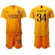 Roma #34 Kluivert Third Soccer Club Jersey